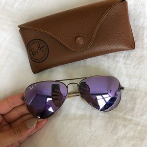 Ray ban aviator with lilac lenses!
